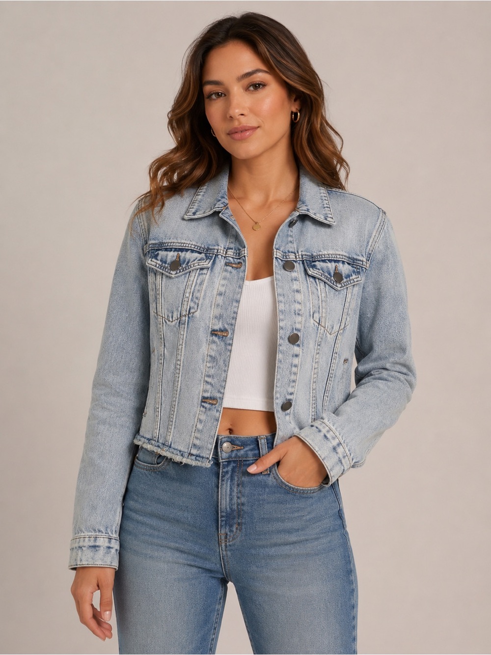 Kut from the Kloth Light Wash Denim Jacket